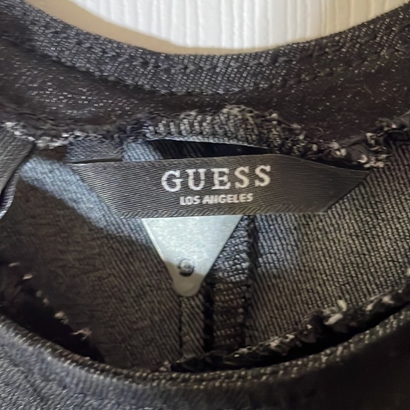 GUESS Body con fitted “oiled jean” LBD! 🔥 - Picture 4 of 6